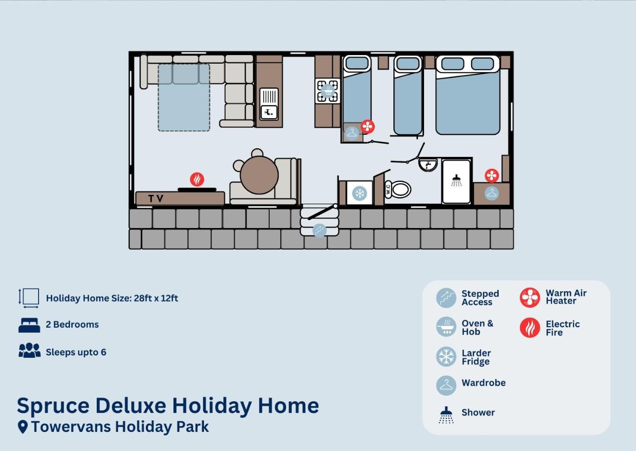Spruce Deluxe Holiday Home مابليتورب المظهر الخارجي الصورة